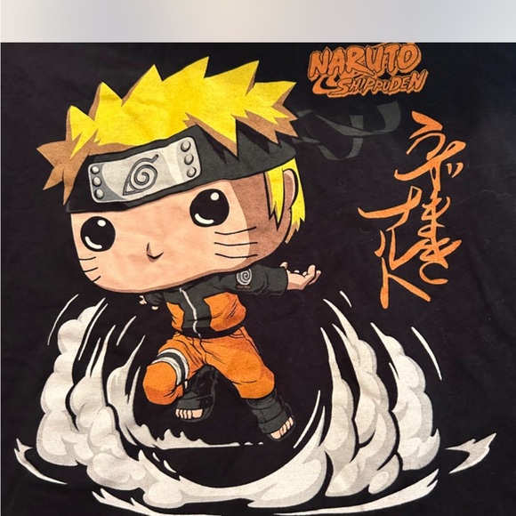 Funko Naruto Shippuden Naruto Running Black  t shirts Mens size medium - Picture 2 of 4